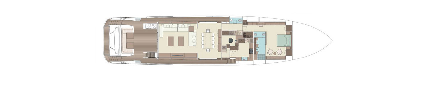 Yacht Brands Riva 110 Dolcevita layout main deck