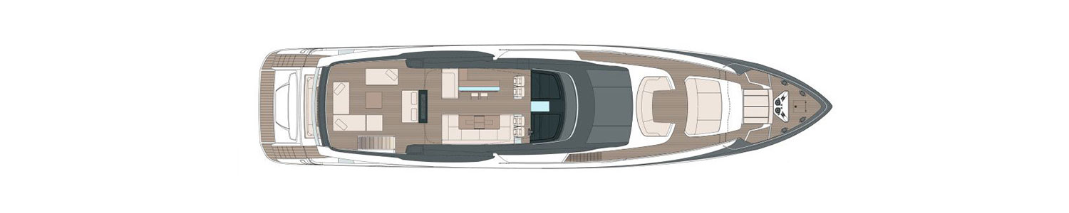 Yacht Brands Riva 110 Dolcevita layout sun deck