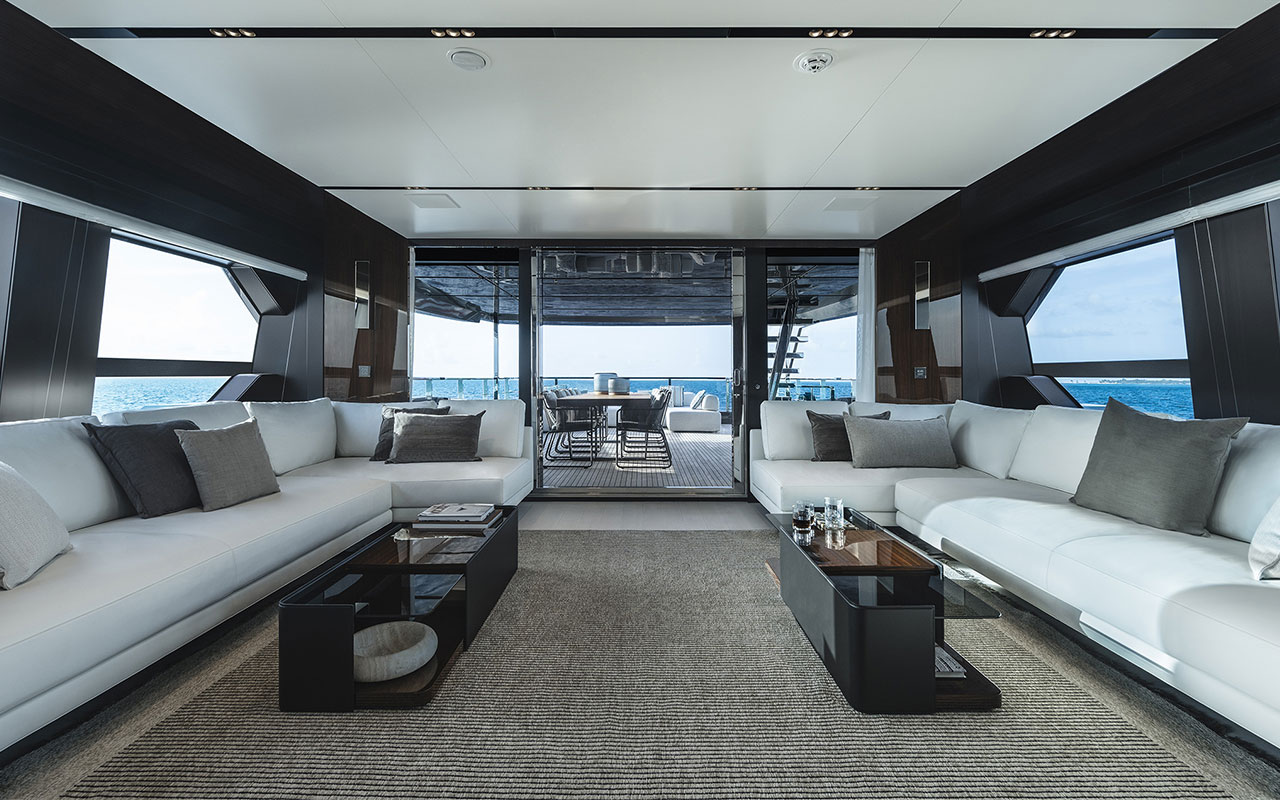 Yacht Brands Riva 130 Bellissima main deck lounge