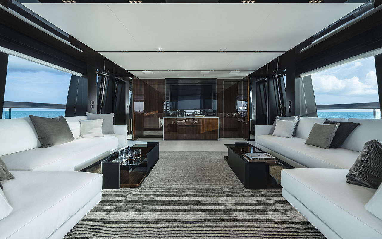 Yacht Brands Riva 130 Bellissima main deck lounge