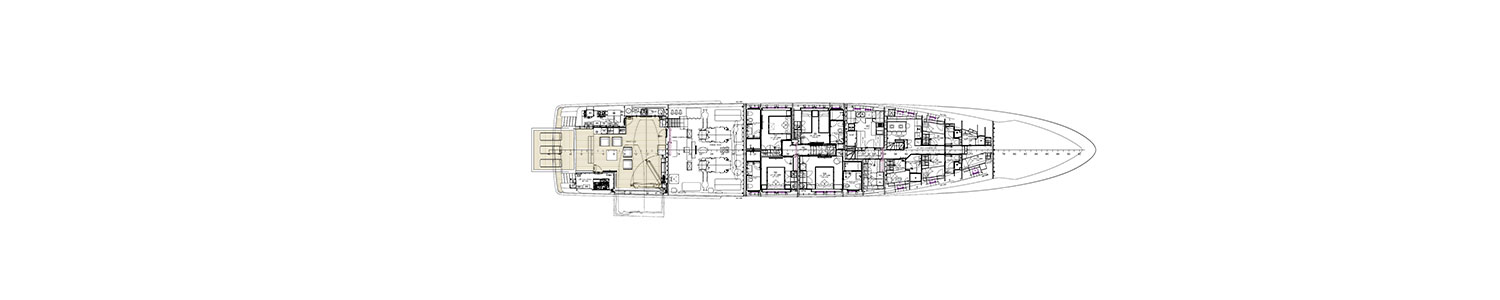 Yacht Brands Riva 50 Metri layout lower deck