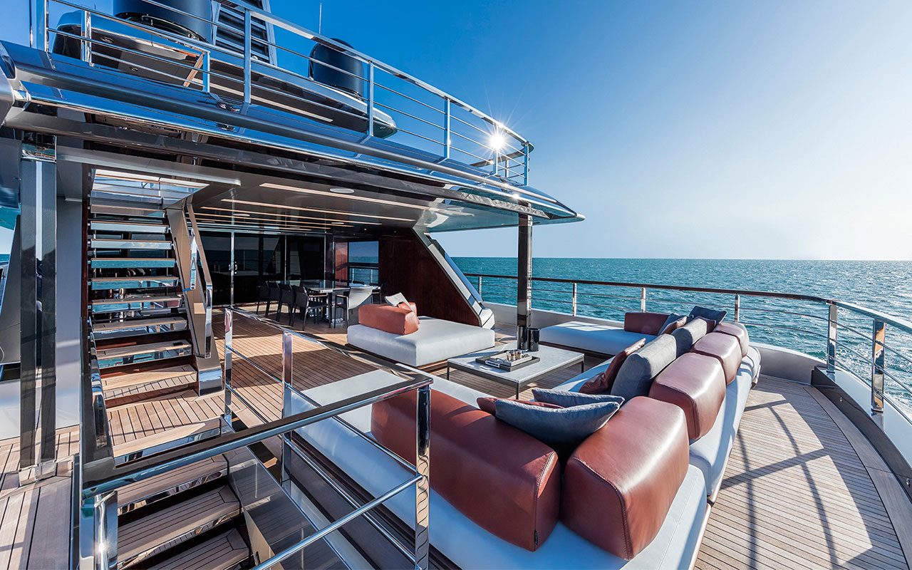 Yacht Brands Riva 50 Metri upper deck exterior lounge
