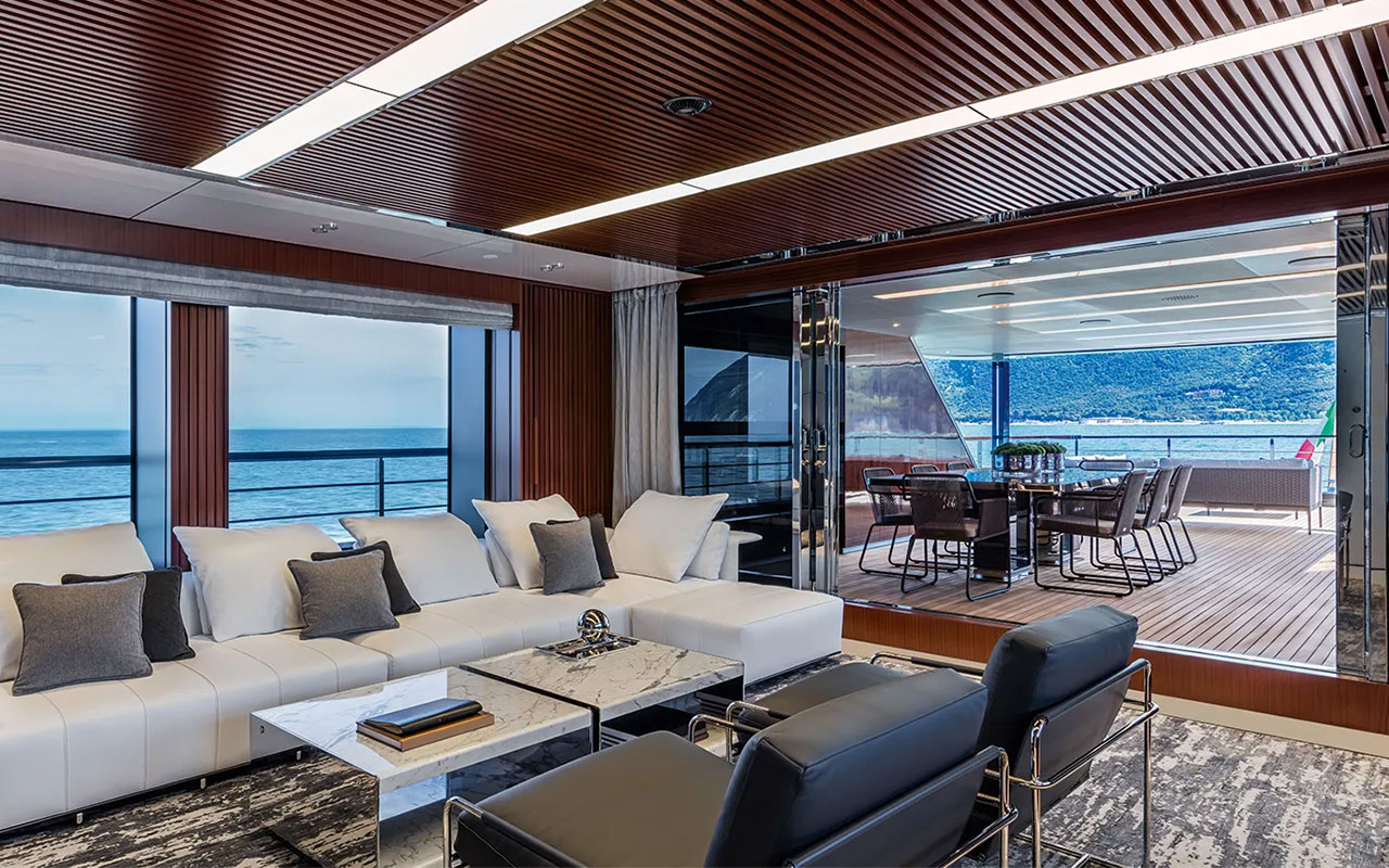 Yacht Brands Riva 50 Metri upper deck lounge