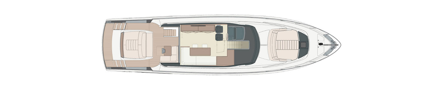Yacht Brands Riva 66 Ribelle layout main deck