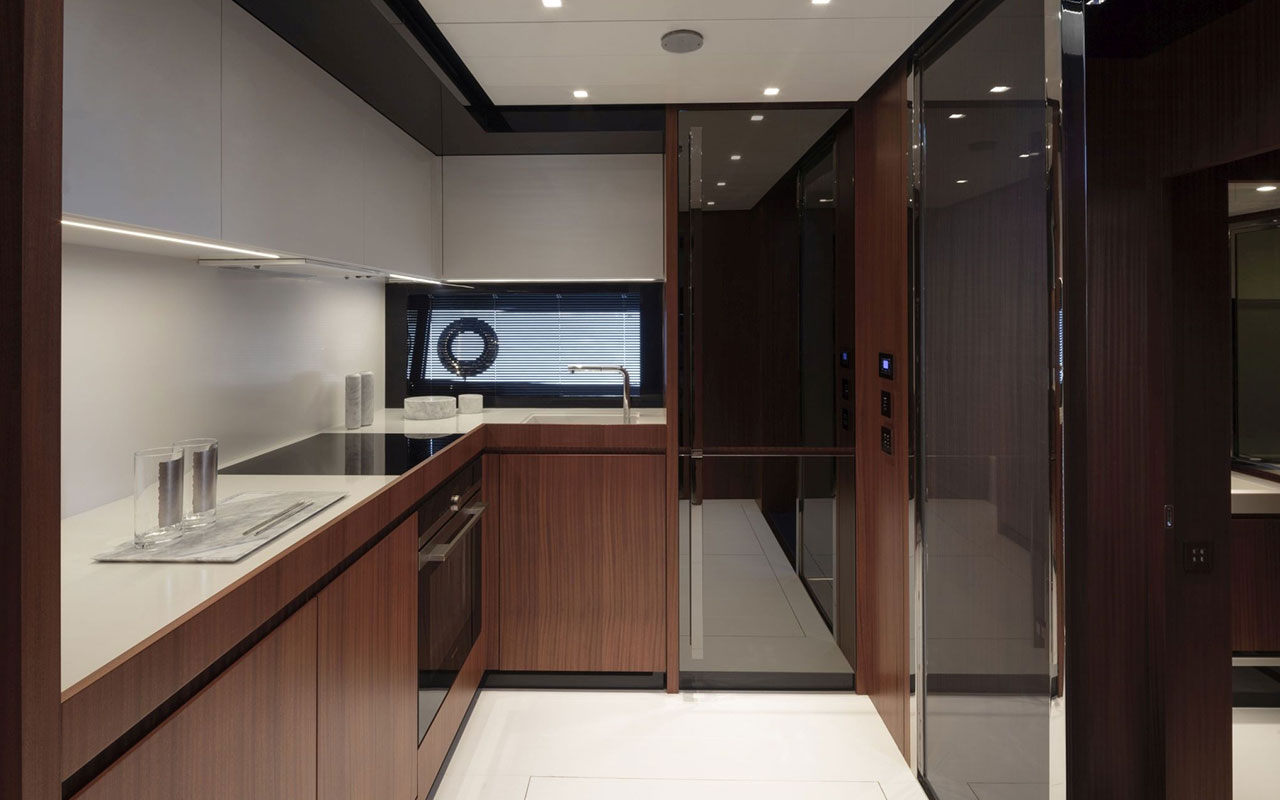 Yacht Brands Riva 66 Ribelle lower deck galley