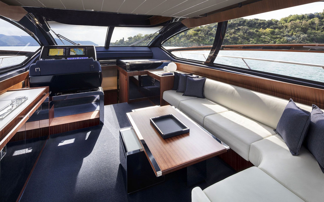 Yacht Brands Riva 66 Ribelle main deck lounge