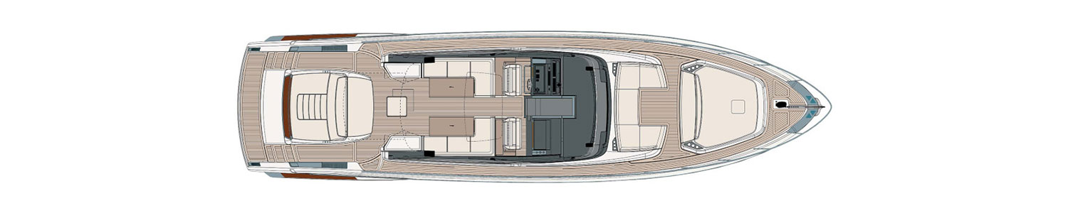 Yacht Brands Riva 68 Diable layout main deck option 1