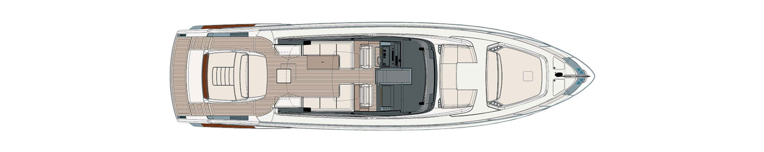 Yacht Brands Riva 68 Diable layout main deck option 2