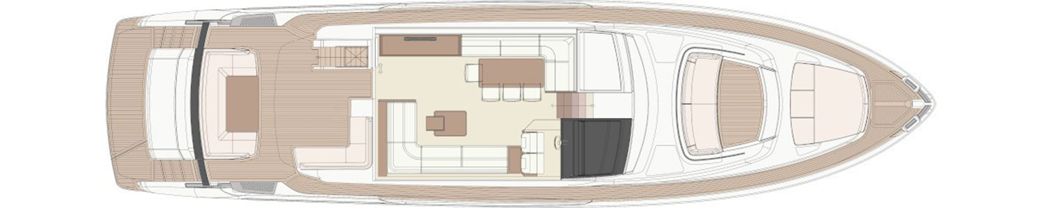 Yacht Brands Riva 76 Perseo Super layout main deck option 1