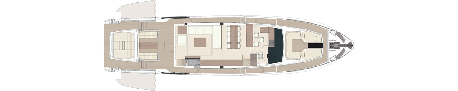 Yacht Brands Riva 82 Diva layout main deck