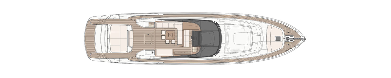 Yacht Brands Riva 88 Florida layout main deck