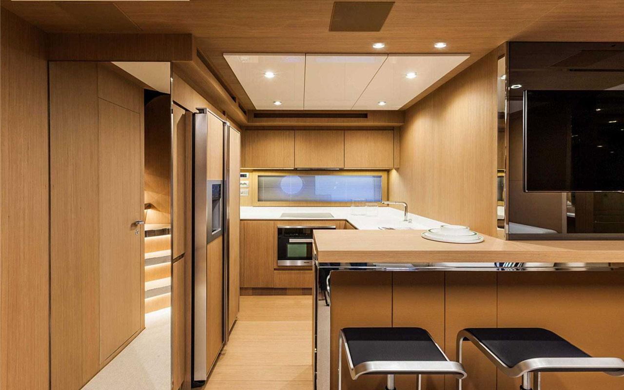 Yacht Brands Riva 88 Florida lower deck galley