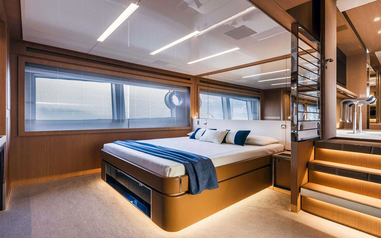 Yacht Brands Riva 88 Florida lower deck master cabin