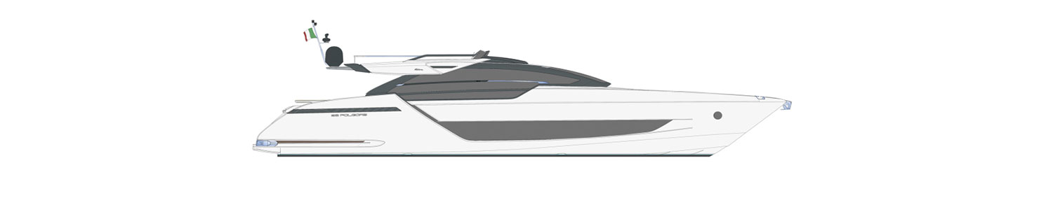 Yacht Brands Riva 88 Folgore layout profile