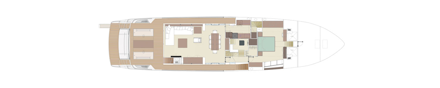 Yacht Brands Riva 90 Argo layout main deck