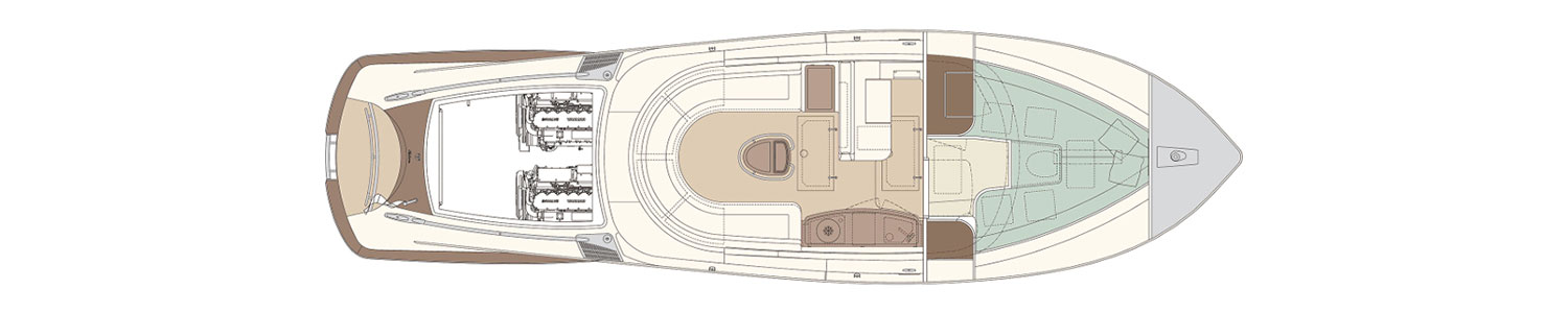 Yacht Brands Riva Aquariva Super layout lower deck