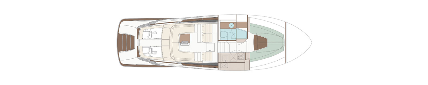 Yacht Brands Riva Rivamare layout lower deck