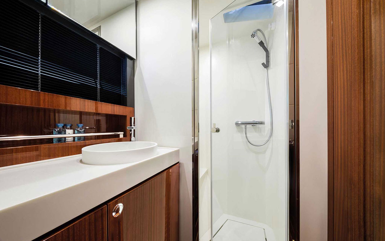 Yacht Brands Riva Rivamare lower deck bathroom