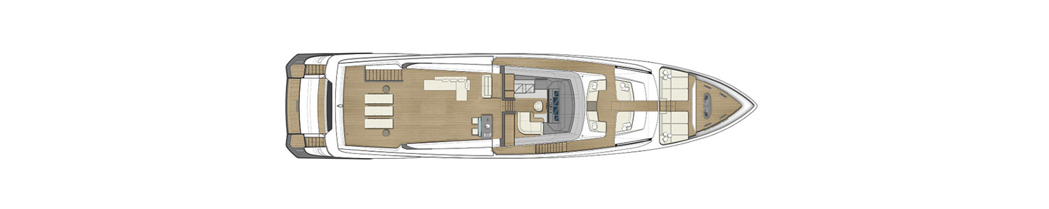 Yacht Brands Custom Line 106 layout upper deck