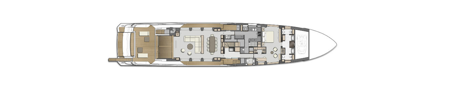 Yacht Brands Custom Line 120 layout main deck