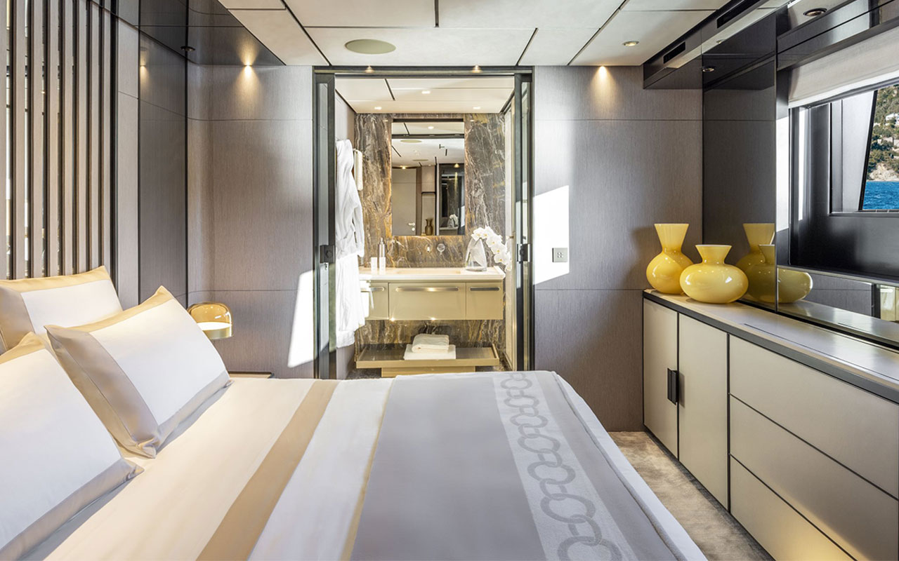 Yacht Brands Custom Line 140 lower deck VIP cabin