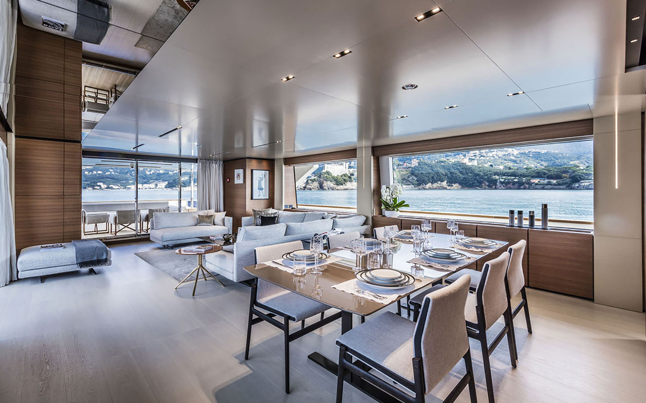 Yacht Brands Custom Line Navetta 33 main deck dining