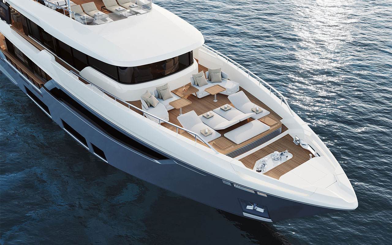 Yacht Brands Custom Line Navetta 38 Project bow