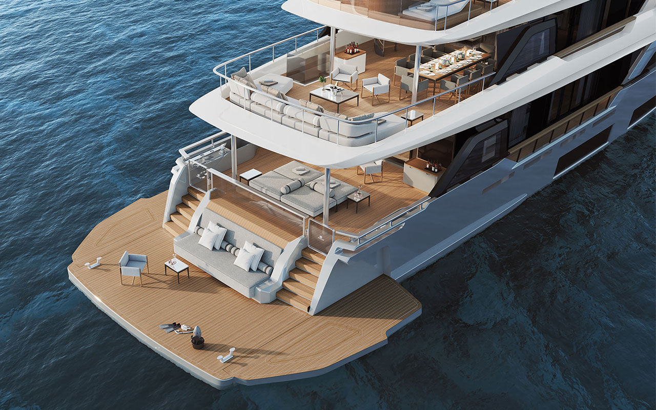 Yacht Brands Custom Line Navetta 38 Project stern