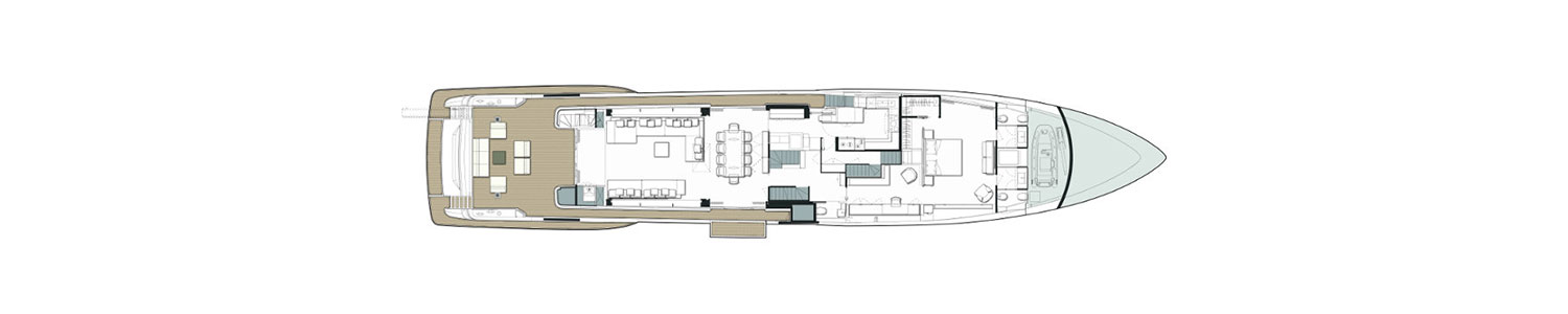 Yacht Brands Custom Line Navetta 42 layout main deck