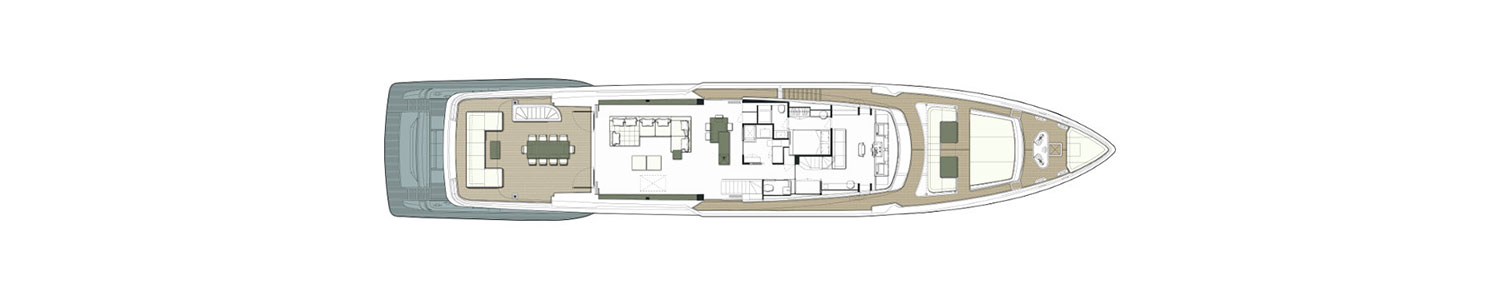 Yacht Brands Custom Line Navetta 42 layout upper deck