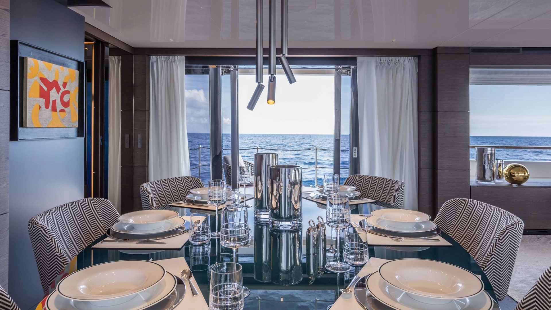 Yacht Brands Custom Line Navetta 42 upper deck dining
