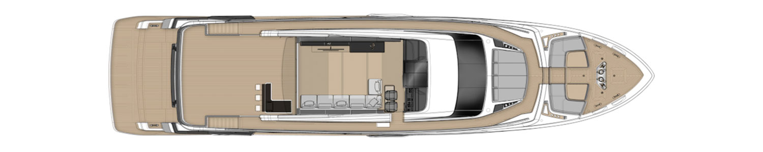Yacht Brands Ferretti Yachts 1000 Skydeck layout sun deck