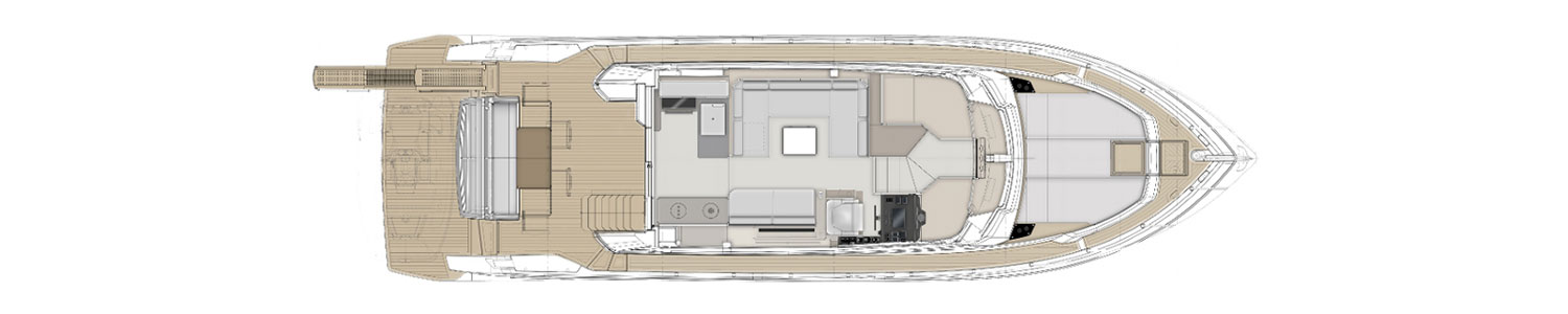 Yacht Brands Ferretti Yachts 500 layout main deck