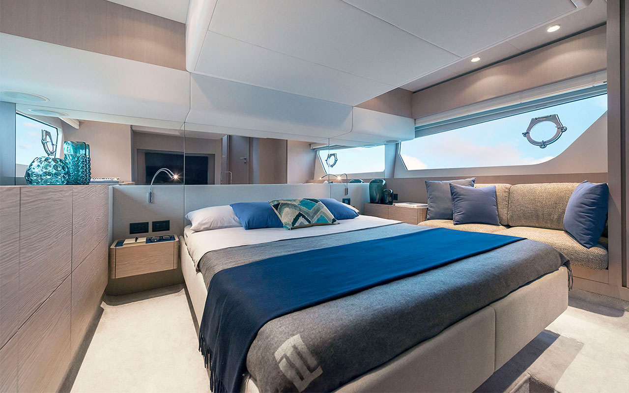Yacht Brands Ferretti Yachts 500 master cabin contemporary