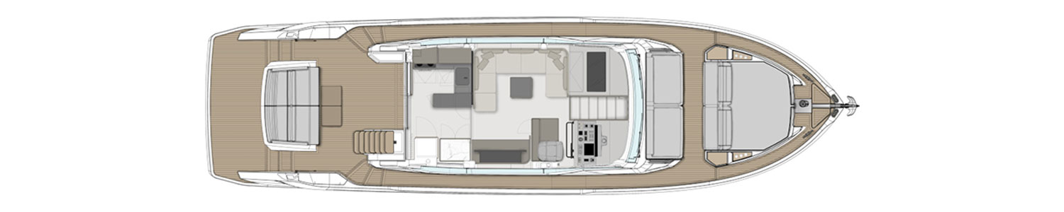 Yacht Brands Ferretti Yachts 580 layout main deck
