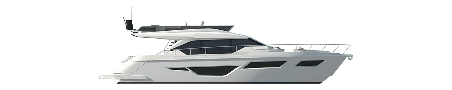 Yacht Brands Ferretti Yachts 580 layout profile