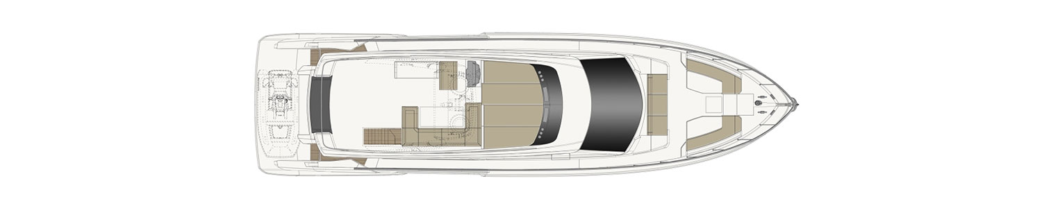 Yacht Brands Ferretti Yachts 670 layout sun deck equipment rack
