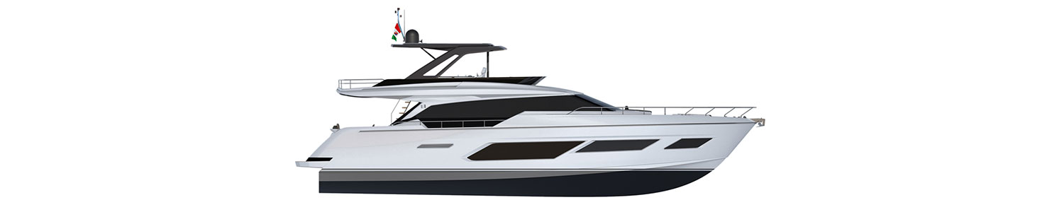 Yacht Brands Ferretti Yachts 720 profile hard top