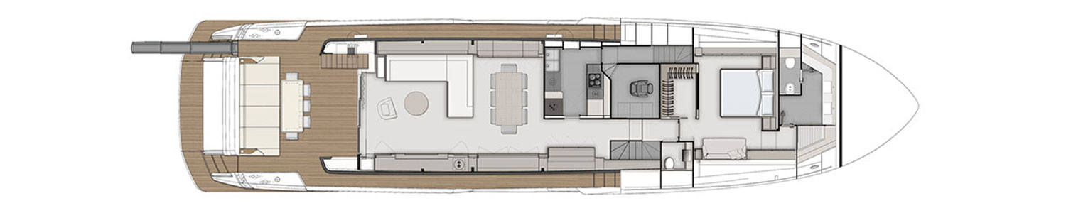 Yacht Brands Ferretti Yachts 920 layout main deck