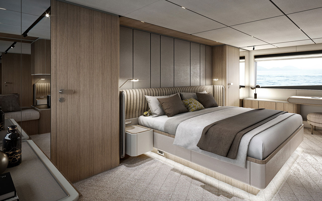 Yacht Brands Ferretti Yachts INFYNITO 90 master cabin 2 classic