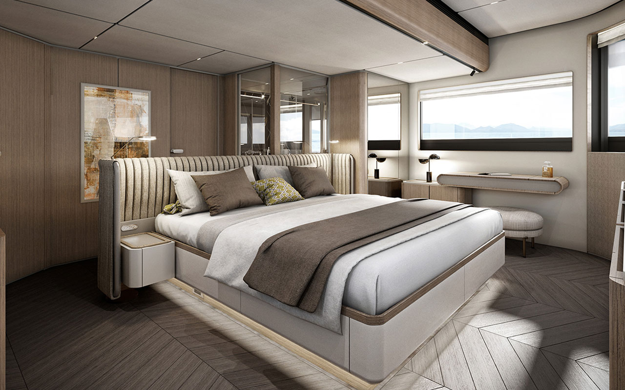 Yacht Brands Ferretti Yachts INFYNITO 90 master cabin classic