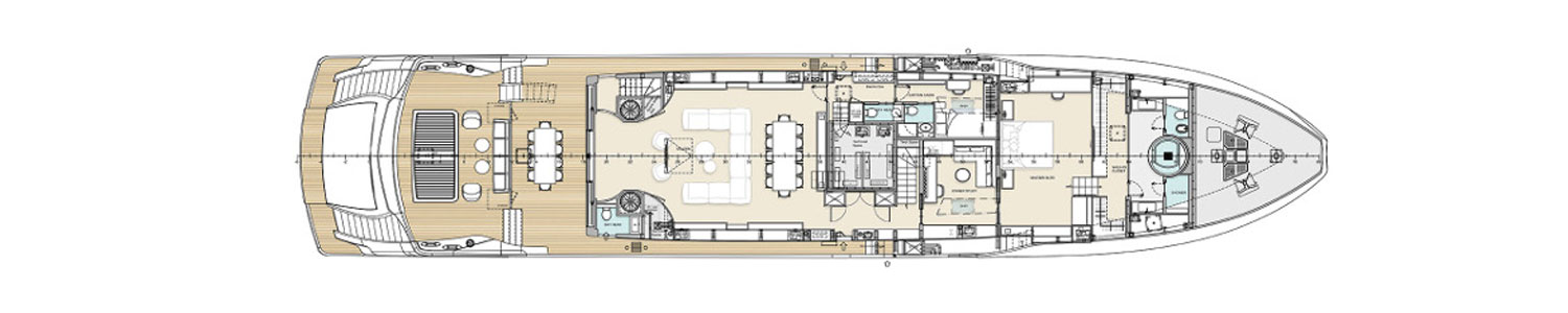 Yacht Brands Pershing 140 layout main deck