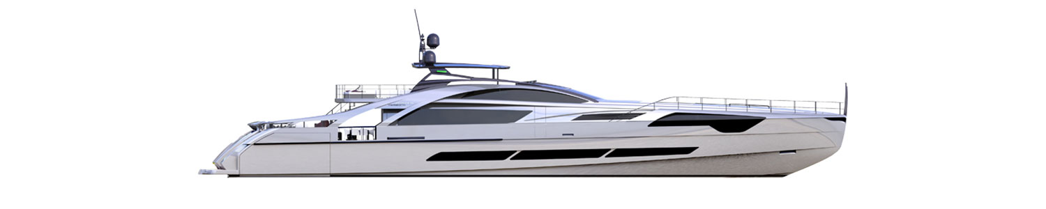 Yacht Brands Pershing 140 layout profile