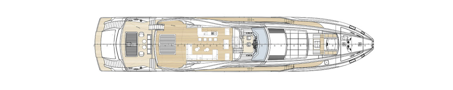 Yacht Brands Pershing 140 layout sun deck
