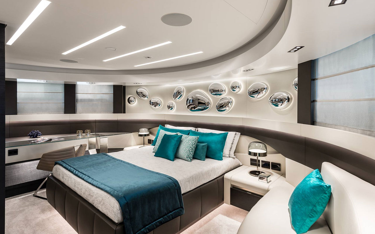 Yacht Brands Pershing 140 main deck VIP cabin