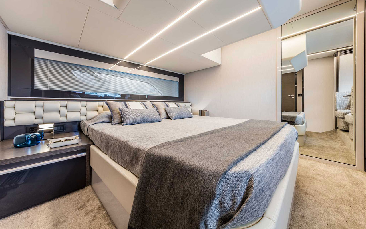 Yacht Brands Pershing 5x lower deck master cabin