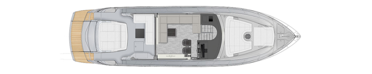 Yacht Brands Pershing 6X layout main deck