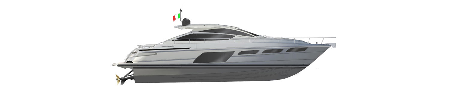 Yacht Brands Pershing 6X layout profile