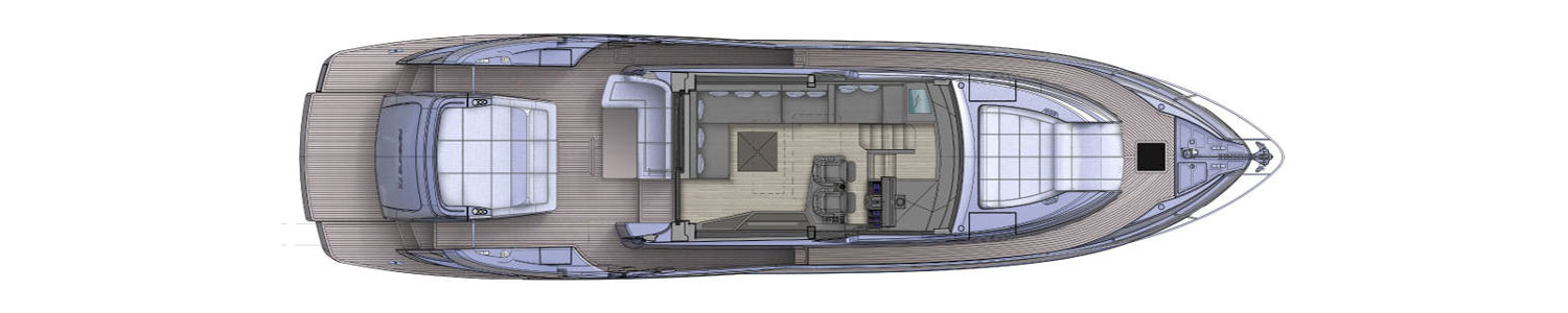 Yacht Brands Pershing 7X layout main deck