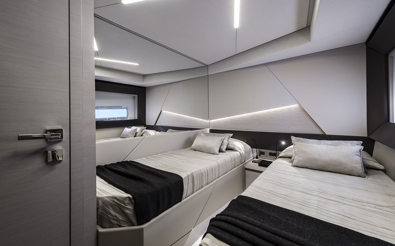 Yacht Brands Pershing 7X lower deck twin cabin